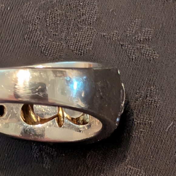 Judith Ripka Ball Bead Solid Sterling Silver Wide Band Dome Ring Size 9 - Picture 10 of 13